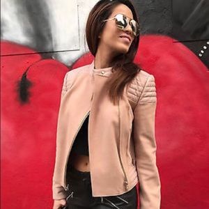 Pink J Brand leather jacket size XS